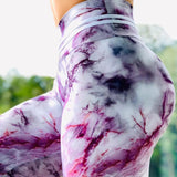 High Waist Digital Print Stretch Fitness Running Leggins