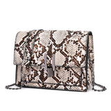 Snake Print Crossbody Shoulder Bag