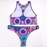 Printed Multi-Colored Bikini Two Piece Set