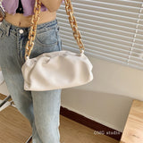 Cloud Soft Leather Hobos Clutch Bag