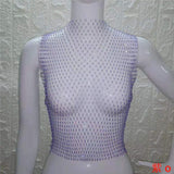 Summer Sexy Diamonds Mesh Cropped Bikini Tank Top