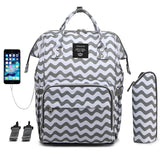 MOM's bag USB Waterproof Diaper Bag