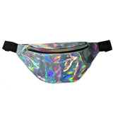 Holographic Waist Bag Pink Silver Fanny Pack