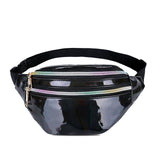 Holographic Waist Bag Pink Silver Fanny Pack