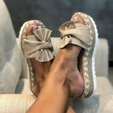 Summer Platform Bow Tie Sandals