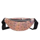 Holographic Waist Bag Pink Silver Fanny Pack