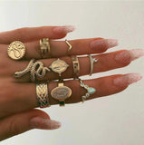 Vintage 11 Pcs/set Evil Eye Olive Branch Rings