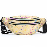 Holographic Waist Bag Pink Silver Fanny Pack