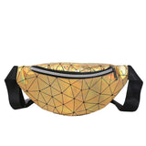 Holographic Waist Bag Pink Silver Fanny Pack