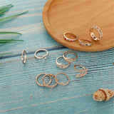 Vintage 11 Pcs/set Evil Eye Olive Branch Rings