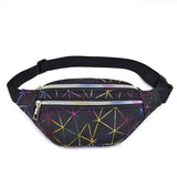 Holographic Waist Bag Pink Silver Fanny Pack