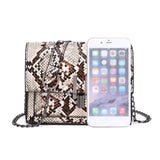 Snake Print Crossbody Shoulder Bag