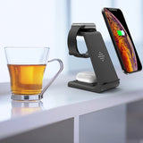 QI 10W Fast Charge 3 In 1 Wireless Charger For Iphone 11 Pro Charger Dock For Apple Watch 5 4 Airpods Pro Wireless Charge Stand