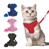 Rhinestone Mesh Cat Harness And Leash Set For Small Dogs & Cats