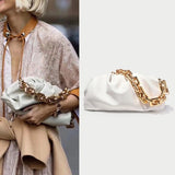 Cloud Soft Leather Hobos Clutch Bag
