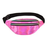 Holographic Waist Bag Pink Silver Fanny Pack