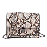 Snake Print Crossbody Shoulder Bag