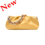 Cloud Soft Leather Hobos Clutch Bag