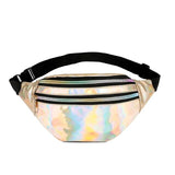Holographic Waist Bag Pink Silver Fanny Pack