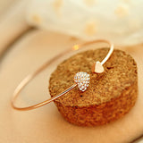 Adjustable Bracelet Crystal Double Heart