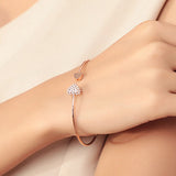 Adjustable Bracelet Crystal Double Heart