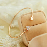 Adjustable Bracelet Crystal Double Heart