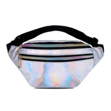 Holographic Waist Bag Pink Silver Fanny Pack