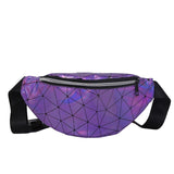 Holographic Waist Bag Pink Silver Fanny Pack