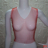 Summer Sexy Diamonds Mesh Cropped Bikini Tank Top