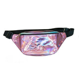 Holographic Waist Bag Pink Silver Fanny Pack