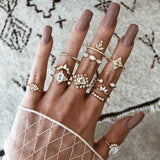 Vintage 11 Pcs/set Evil Eye Olive Branch Rings