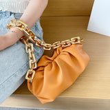Cloud Soft Leather Hobos Clutch Bag