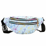 Holographic Waist Bag Pink Silver Fanny Pack
