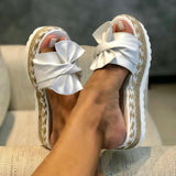 Summer Platform Bow Tie Sandals