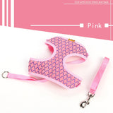 Rhinestone Mesh Cat Harness And Leash Set For Small Dogs & Cats