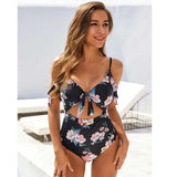 One-Piece Floral Printed Swimsuit