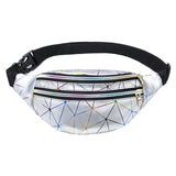Holographic Waist Bag Pink Silver Fanny Pack