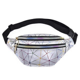 Holographic Waist Bag Pink Silver Fanny Pack