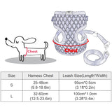 Rhinestone Mesh Cat Harness And Leash Set For Small Dogs & Cats