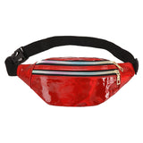 Holographic Waist Bag Pink Silver Fanny Pack