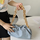 Cloud Soft Leather Hobos Clutch Bag
