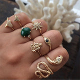 Vintage 11 Pcs/set Evil Eye Olive Branch Rings
