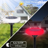 Solar Lamp Ground Path Lights LED Garden Waterproof Color Changing Landscape