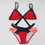 Solid Color Geometric Fluo Bikini