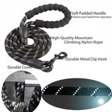 Large/Medium Dogs Reflective Rope Leash Walking Big Dog Collar Strength