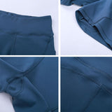 Two Pockect Anti-sweat Athletic Shorts High Waisted