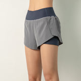 Gym Double Shorts Side Pocket Running Breathable Shorts