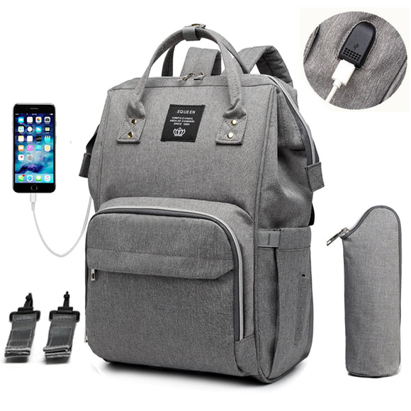 MOM's bag USB Waterproof Diaper Bag